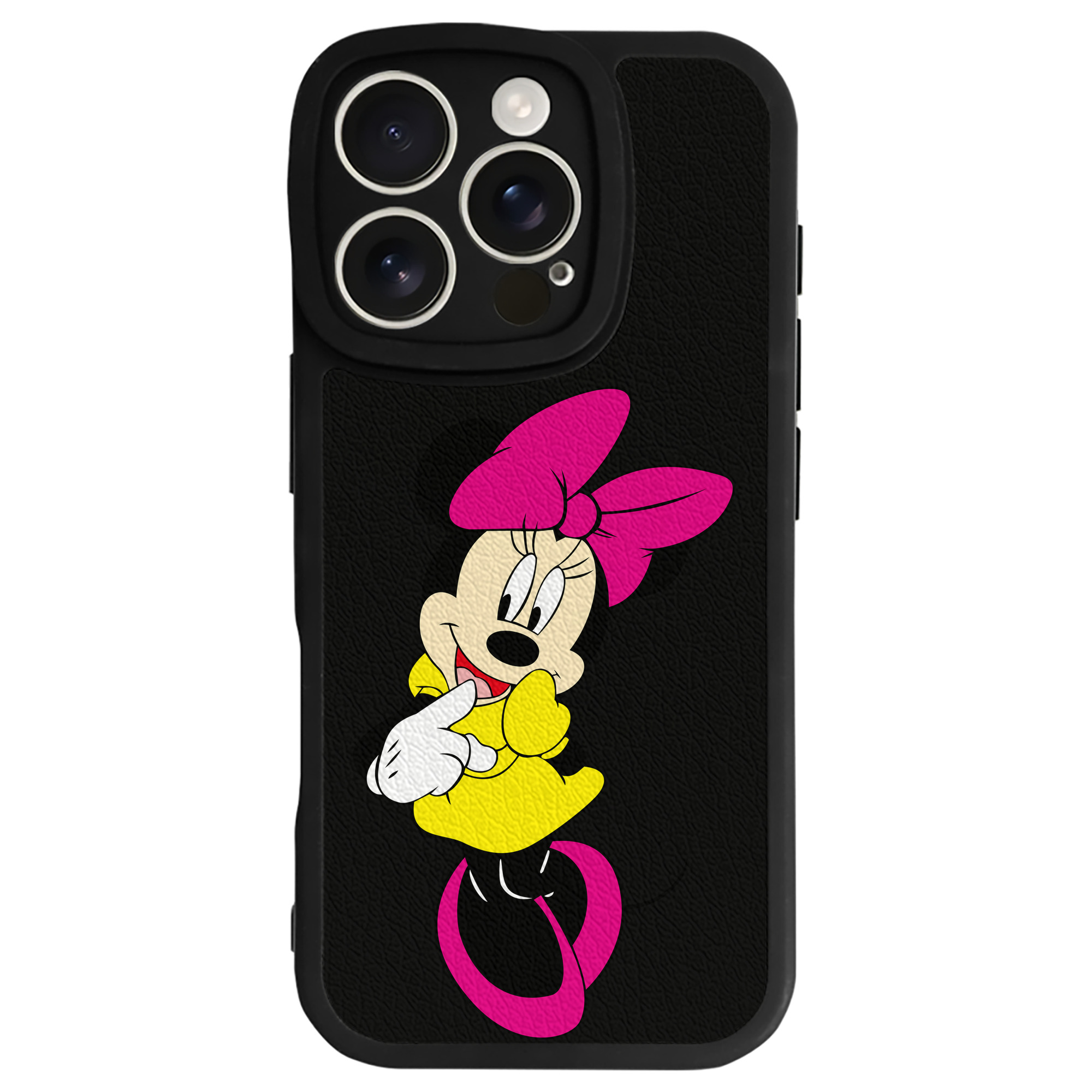 （画像用） ミッキーマウス Mickey Mouse 【iPhone 16シリーズ対応】シリコンスマホケース（レザー調） 材質：シリコン
